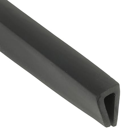 PATIKIL 1/8 Rubber Edge Trim, 10 ft Flexible U Channel Edge Guard Protector for Keen Edge, Sheet Metal, Car Doors, Hatches, Table Corners, Black