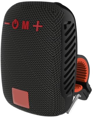 Yechiry Fahrrad Blue Tooth Lautsprecher, Tragbarer Wasserfestes Lautsprecher für Fahrrad Stereo Sound Blue Zahnlautsprecher Dual -Pairing FM -Funkspeicherkarte Support Wireless (Black)
