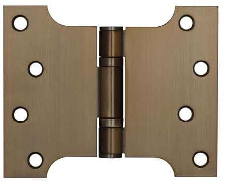 Kooples Hardware Parliament Hinges Ball Bearing Stainless Steel – Wide Throw Door Hinge for Internal & External Use (Antique Brass, 102x127x3mm)
