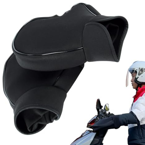 Huayeex Motorrad Lenkerhandschuhe, Motorrad Handwärmer Fäustlinge, Winddichte wasserdichte Handwärmer Schutzabdeckung für Roller Snowmobile E-Bike Fahrrad ATV