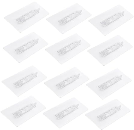 Yardenfun 16pcs Self-adhesive No Drill Shelf Support Pegs Clear Brackets Adjustable Long Partition Shelf Pins for Wardrobe Cabinet Furniture Storage