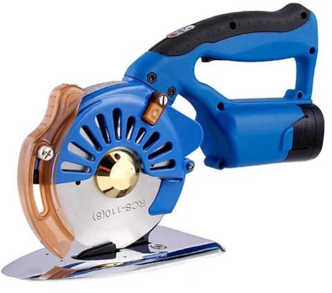Hydravex Fabric Cutter, 5-Speed Cordless Electric Rotary Fabric Cutting Machine, with Replacement Blade and Battery Charger, for Multi-Layer Cloth Fabric Leather 110mm