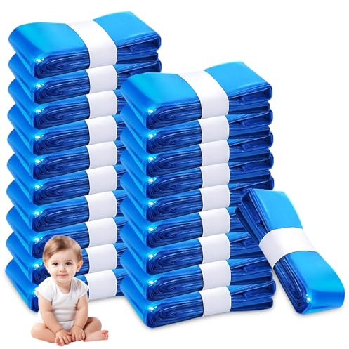 20er-Pack Nappy Bin Refills, vacvad 4.5m Diaper Bin Pail Disposal Bags, Nappy Bin Liners Replacement Strong Seal & Tear Resistance, Compatible with Most Nappy Disposal Systems (Blue)