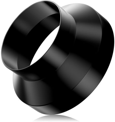 Hon&Guan Réducteur de tuyau rond de 200 mm à 150 mm - En acier galvanisé robuste - Pour ventilateur de tuyau, hotte d'extraction, climatisation, tente de culture, évacuation d'air