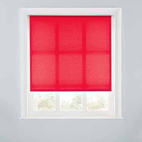 Trimmable Daylight Roller Blind - 6FT - RED - 180cm(W) x 170cm(L)