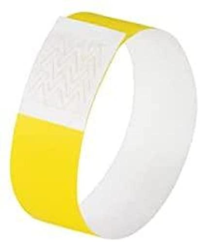 SIGEL EB213 Einlassbänder Super Soft, 120 Stück, neon gelb, Festival Armbänder