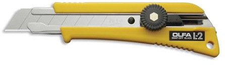 Olfa L-schwere Messer Cutter mit Ein Snap – Off Klinge – Single Messer, Gelb/Schwarz, 805100102