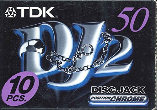 Audiocassette TDK DJ2 50 minutes position chrome (10 pièces)