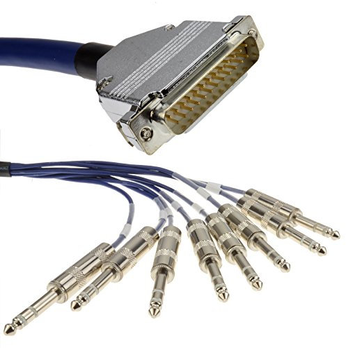 25 Polig D Sub Männlich Zum 8 x 6,35 mm Stereo Stecker Audio Kabel Anschlusskabel 2 m [2 Meter]