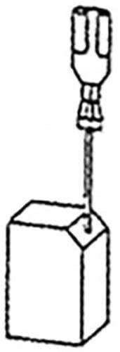 Greenstar 1755 Jeu de 2 Charbons adaptable pour Bosch/Hilti 5 x 8 x 15,5 mm