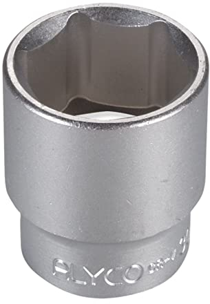 Alyco 192332 – Clé de douilles 1/2 une 16507 dIN 3124 CR-V Chrome mat 6 pans 32 x 46 mm