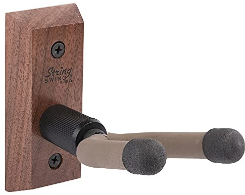 String Swing CC01B-BW Banjo Kleiderbügel Holz Wandhalter Schwarz Walnuss Hartholz
