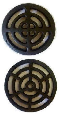 4.5 Diameter 114mm 9mm 3/8 Thick Round Circular Cast Iron Gully Grid/Grate Heavy Duty Drain Cover Black Satin Finish.