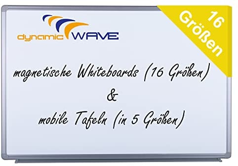 Dynamic-Wave Premium Whiteboard - 200 x 100 - Magnetwand & Schreib- und Zeichentafel - Vielseitige Magnettafel, Notiztafel für Büro, Schule & Zuhause