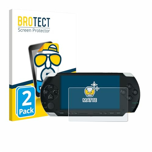 BROTECT Schutzfolie für Sony PSP 1000 | 2 Stück Entspiegelnder Displayschutz Made in Germany Matte Displayschutz-Folie Anti-Reflex Anti-Fingerprint Einfache Montage