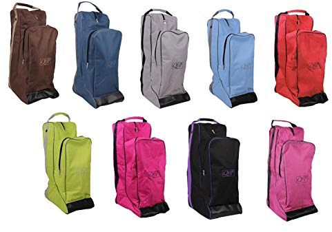 netproshop Wasserabweisende Stiefel- und Helmtasche ca. 60 x 40 x 22 cm für den Reitsport, Farbe:Grau