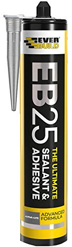 Everbuild EB25 The Ultimate Sealant and Adhesive Cartridge – Hybrid Polymer Adhesive – Waterproof and Weatherproof – Anthracite – 300ml