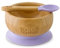 bamboo bamboo Cuenco y Cuchara, Cuencos para Destete, Cuenco con Ventosa de Silicona para Bebés, Cuenco para Niños Pequeños, Seguro desde 6 Meses (Lila)