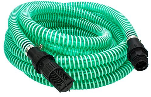 AWM Ansauggarnitur 1 Zoll (25 mm) Saugschlauch Sauggarnitur Saugschlauchgarnitur Pumpenschlauch (15 Meter, Grün/Kunststoff)