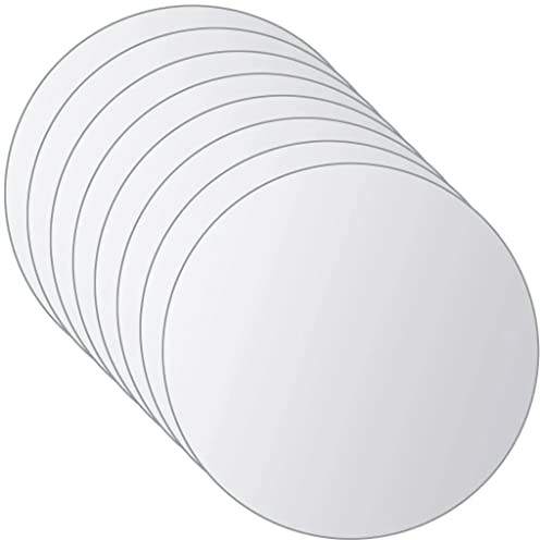 vidaXL 16x Spiegelfliesen Rahmenloses Design Spiegelkacheln Wandspiegel Klebespiegel Dekospiegel Fliesenspiegel Spiegel DIY Rund Glas