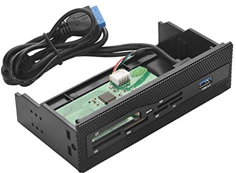Internal Card Reader,5.25 inch PC Front Plate for Multi-Function Dashboard,USB3.0 Port Multifunction Media Card Reader for PC Front Plate M2 SD MS XD CF TF Card