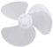 Aislor Fan Blades Replacement,0.31in White Bathroom Fan Blade Replacement Camper Fan Blade White One Size