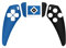 DeinDesign Skin kompatibel mit Sony Playstation 5 Controller PS5 Folie Sticker HSV Streifen Hamburger SV
