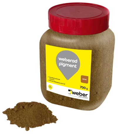 Colorante en polvo para hormigón y mortero, marrón, 700 g, pigmento weberad