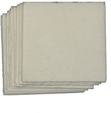 CARCXLL Manta Aislante Ignífuga De Fibra Cerámica - 2400 ° F para El Aislamiento De Hornos, Forjas, Estufas, Hornos De Pizza Y Chimeneas,200mmx150mmx6mmx10pcs
