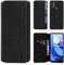 32nd Classic Series 2.0 - Real Leather Book Wallet Flip Case Cover For Motorola Moto E20, E30 & Moto E40, Real Leather Design With Card Slot, Magnetic Closure and Built In Stand - Black