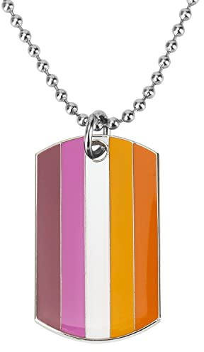 Sinwinkori Sunset Lesbian Pride Dog Tag Anhänger Halskette