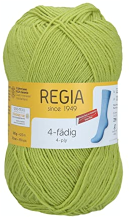 Schachenmayr Regia - Hilo para tejer a mano (4 hilos, 100 g), color lima