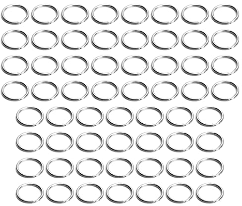 SULIUDAJI 120 Stück Edelstahl Doppelring Spaltring Schlüsselanhänger Runder Rand Schlüsselanhänger Schlüsselanhänger Schmuck DIY Halskette Armband Herstellung Metall Hängering Verbindungsanhänger