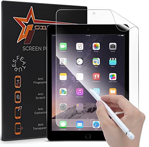 SILCOSTAR Paper film Screen Protector-Drawing & Writing- For iPad Air/Air2/ 9.7- iPad Pro 9.7 2016 -iPad 9.7 2017/2018 (iPad 5/6) -Ultra HD Clear Paper Screen Protector Guard Cover