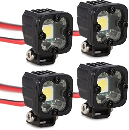INJORA RC Auto Helle LED Lichter Scheinwerfer 4pcs für 1/10 RC Crawler Axial SCX10 90046 Wraith Capra Redcat Gen8 VS4-10,14 * 14mm