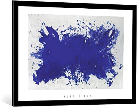 kunst für alle Bild mit Bilder-Rahmen: Yves Klein Hommage an Tennessee - dekorativer Kunstdruck, hochwertig gerahmt, 100x70 cm, Schwarz matt