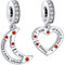 Annmors Charm 925 Sterling Silber Bead Charms Best Friend & Back with Cubic Zirconia für Europäische Armbänder und Halskette,Schmuck Geschenk für Damen Herren
