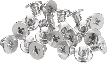 sourcing map Tornillos de Cabeza Redonda Plana M5-0,8x5mm 20uds, Tornillos de Máquina de Accionamiento Phillips de Acero Inoxidable 304, Sujetador de Hardware para Conexión de Muebles