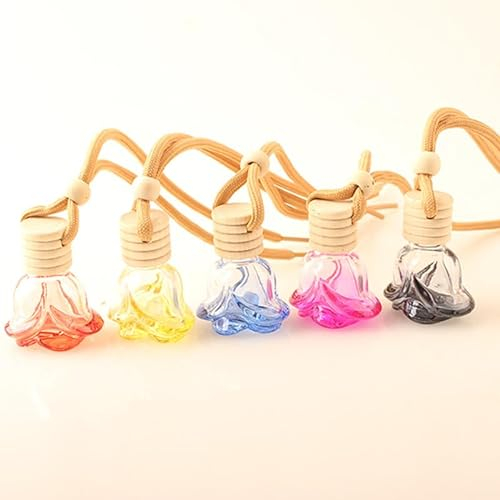 VIMVIP Crystal Perfume Bottles Empty Rose Glass Bottle Refillable Perfume Bottle Gifts for Her Lady Girlfriend Wife Women (Yellow)