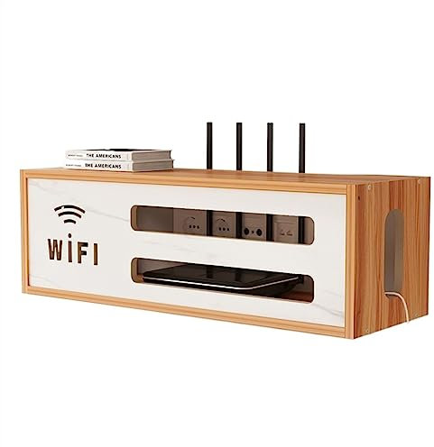 WLAN Router Aufbewahrungsbox Router Platzierung Rack Aufbewahrungsbox Wand frei Stanzen TV Set-Top-Box Regal Regal hängende Wand WiFi Halterung Router Kasten (Color : A)