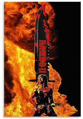 KHAMEO First Blood Rambo HD-Poster (20) Leinwand-Poster, dekoratives Gemälde, Leinwand-Wandposter und Kunstdruck, modernes Familienschlafzimmer-Dekor-Poster, 20 x 30 cm
