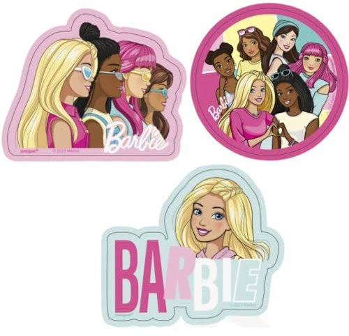 Unique Industries Big Barbie Aufkleberbögen, Mädchen, Geburtstag, Taufe, Partyzubehör