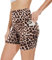 Gayhay Radlerhose Damen Kurze Shorts Sporthose Leggings Blickdicht High Waist Shorts Hotpants Sommerhose für Yoga Leopard,S-M