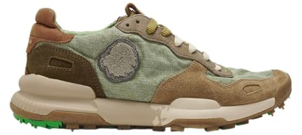 Satorisan - Chacrona Linen - Casual Sneaker Herren - Vintage Leder und Leinen Sportschuhe Bequem, Nachhaltig und Dauerhaft - Farbe Succulent - Größe 44