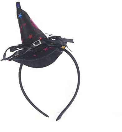 VALICLUD Halloween Hexen Stirnband Kopftuch für Frauen Damenhüte haarschmuck Make-up-Stirnband Partyzubehör Party-Stirnband bilden Hexen Hut Umhängetasche Spinnennetz Kleine Kopfbedeckung