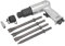 Sonew Pneumatic Air Hammer Kit, Alloy Steel 66mm Stroke for High Efficiency Rust Removal & Scraping 3000 BPM, 1/4in PT Air Inlet, 3/8in Inlet Pipe Includes 4 Chisel