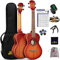 Winzz Ukelele Tenor de Caoba 26 Pulgadas Para Adultos Principiantes - Kit de Inicio, Set de Regalos Único, Diseño Único (Cuerdas de Carbono, Mate Sunburst)