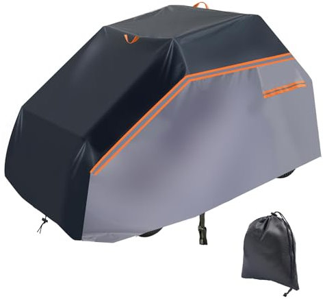 Housse de tracteur à gazon 600D, 201 x 140 x 117 cm, imperméable, résistante à la poussière, aux UV, avec cordons de serrage et sac de protection pour toutes les saisons/intempéries