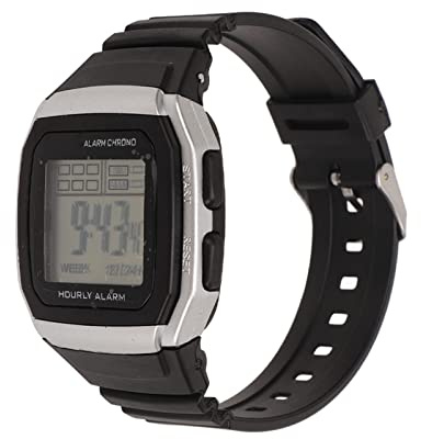 HERCHR Sport-Digitaluhren, Herren-Digitaluhr, Retro-Klassische Digitale Chronographenuhr, 12/24-Stunden-System-Armbanduhr Für Männer Und Frauen(Silber)
