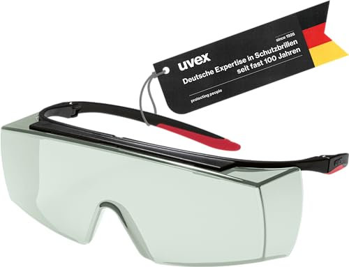 Uvex super f OTG 9169 Surlunettes pour porteurs de lunettes Lunettes de protection contre les infrarouges, UV, la soudure Protection des yeux pour épilation HPL/IPL Sans métal, anti-buée et